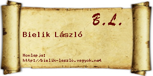 Bielik László névjegykártya